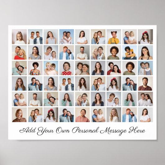 54 Fotocollage Voeg uw eigen Poster voor groet toe (Voorkant)