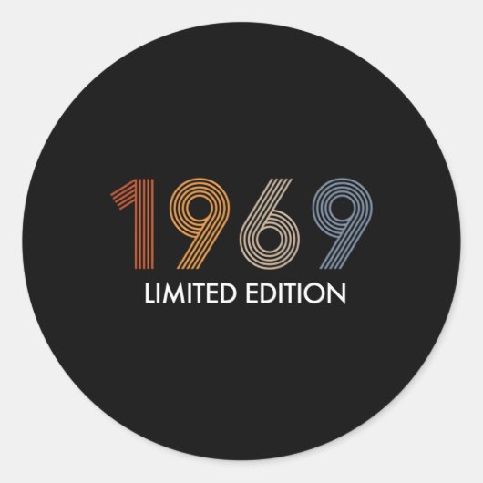 54 jaar 1969 54e ronde sticker (Voorkant)