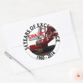 54 jaar excellentie ronde sticker (Envelop)