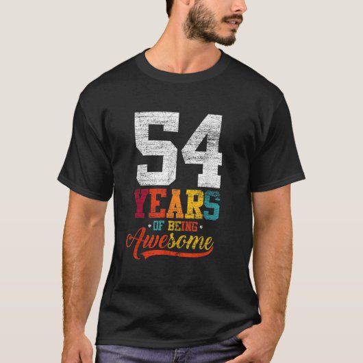 54 jaar Geweldige geschenken 54 jaar oud 54e T-shirt (Voorkant)