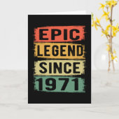 54 jaar oud Bday 1971 Epic Legend 54e verjaardag Kaart (Gele Bloem)