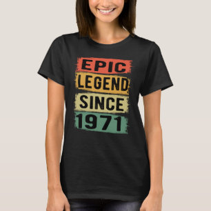 54 jaar oud Bday 1971 Epic Legend 54e verjaardag T-shirt