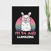 54 jaar oud dagblad Llamazing 54e verjaardag Llama Kaart (Voorkant)