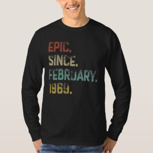 54 jaar oud Geweldige epic sinds februari 1969 54e T-shirt