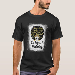 54 jaar oud leopard Melanin Girl Het is mijn verja T-shirt