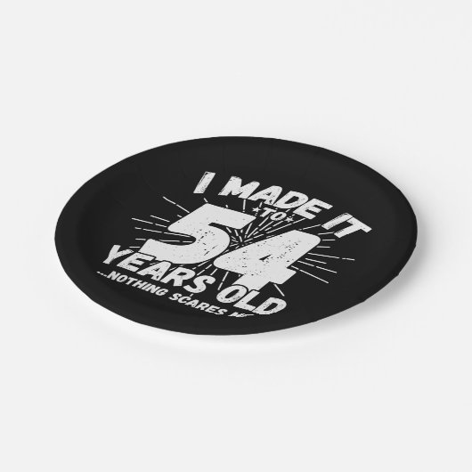 54 Jaar Oud Sarcastisch Meme Grappig 54e Verjaarda Papieren Bordje (Gekanteld)