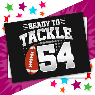 54 Jaar Oud Tackle Football Party 54e Verjaardag Briefkaart