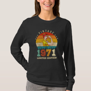 54 jaar oude Bday 1971 54ste Verjaardag Vrouwen T-shirt