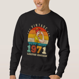 54 jaar oude Bday 1971  54ste Verjaardag Vrouwen Trui