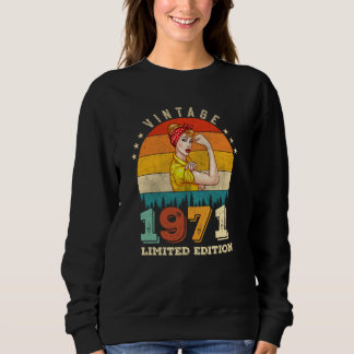 54 jaar oude Bday 1971  54ste Verjaardag Vrouwen Trui