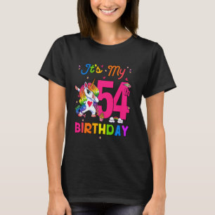 54 jaar oude eenhoorn Het is mijn 54e verjaardag m T-shirt