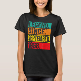 54 jaar oude leggende sinds september 1968 54e her t-shirt