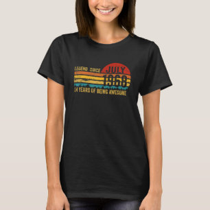 54 jaar oude Retro Birthday Legend sinds juli 1996 T-shirt