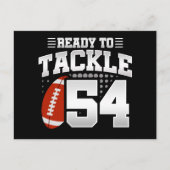 54 Jaar Oude Tackle Football Feestje 54ste Verjaar Briefkaart (Voorkant)