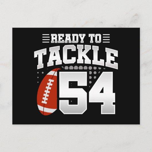 54 Jaar Oude Tackle Football Feestje 54ste Verjaar Briefkaart (Voorkant)