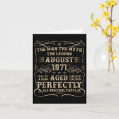 54 jaar oude verjaardagscadeaus voor mannen august kaart (Gele Bloem)