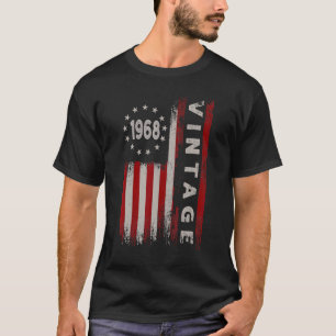 54 jaar oude Vintage 1968 Amerikaanse vlag 54e geb T-shirt