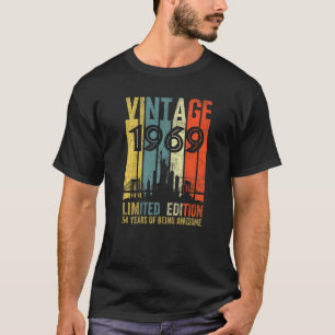 54 jaar oude Vintage 1969 54e verjaardag T-shirt