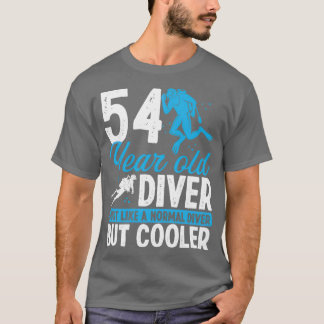 54 jaar Scuba Diving Diver Snorkel 54 verjaardag 1 T-shirt