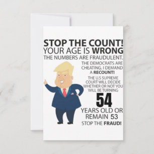 54 jaar Trump Happy Birthday Cadeau Funny