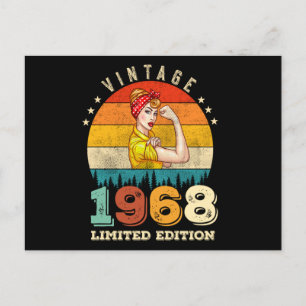 54-jarige vrouwen uit 1968 54e verjaardag Gift Briefkaart