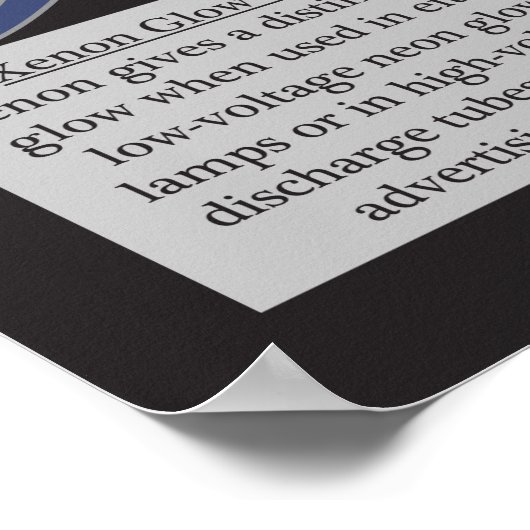 54. Periodieke tabel xenon (Xe) van de elementen Poster (Hoek)