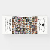 54 Photo Collage Afstuderen Modern Minimal White Spandoek (Horizontaal)