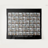 54 Vierkante fotocollage met eenvoudige tekst Wandkleed (Voorkant (horizontaal))