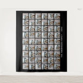 54 Vierkante fotocollage met eenvoudige tekst Wandkleed (Voorkant)