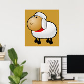 54-vrije-Cartoon-Schapen-Clipart-Illustratie Poster (Thuiskantoor)