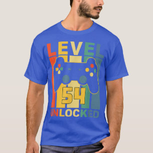 54e Birthday Level 54 Onvergrendeld  videospel T-shirt