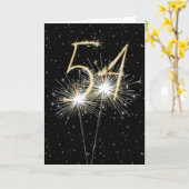 54e bruiloft-sparklers kaart (Gele Bloem)