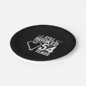 54e Jubileum paren gehuwd 54 jaar Papieren Bordje (Gekanteld)