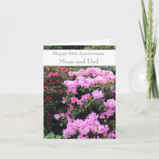 54e Jubileum voor bruiloft Kaart (Voorkant)