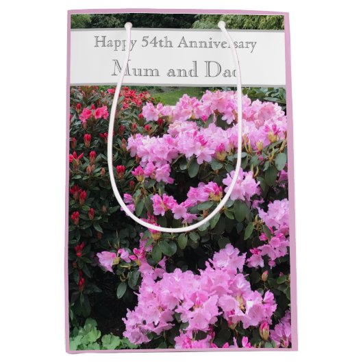 54e Jubileum voor bruiloft Medium Cadeauzakje (Voorkant)