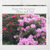 54e Jubileum voor bruiloft Sparkling Wijnetiket (Enkel label)