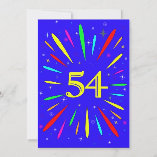 54e Uitnodiging op verjaardag (Voorkant)