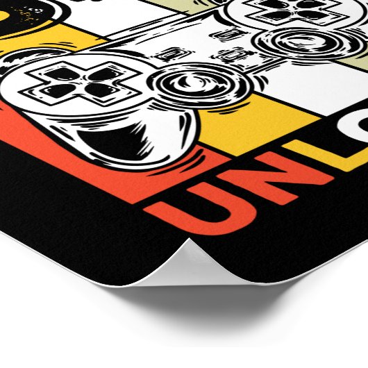 54e verjaardag  54 gaming ontgrendeld poster (Hoek)