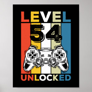 54e verjaardag  54 gaming ontgrendeld poster