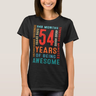 54e verjaardag 54 jaar oud 54 jaar oud Awesom T-shirt