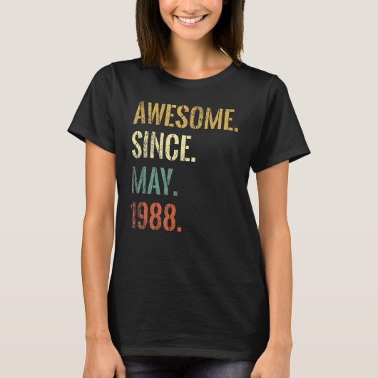 54e verjaardag 54 jaar oud Geweldige sinds mei 196 T-shirt (Voorkant)