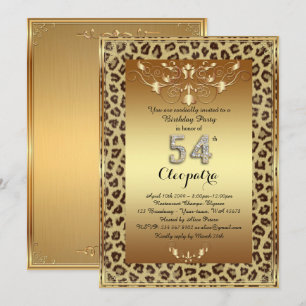 54e verjaardag, 54e verjaardag, Royal Cheetah gold Kaart