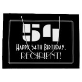 54e verjaardag ~ Art Deco geïnspireerd look "54" + Groot Cadeauzakje (Achterkant)