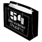 54e verjaardag ~ Art Deco geïnspireerd look "54" + Groot Cadeauzakje (Achterkant Gekanteld)