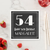 54e verjaardag ~ Art Deco geïnspireerd look "54",  Servet (Insitu)