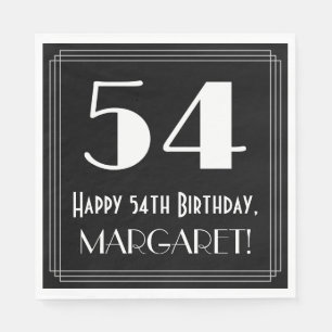 54e verjaardag ~ Art Deco geïnspireerd look "54",  Servet