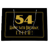 54e verjaardag — Art Deco Geïnspireerde look "54"  Groot Cadeauzakje (Voorkant)