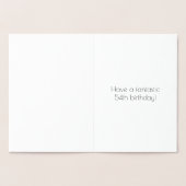 54e verjaardag ~ Art Deco stijl "54" & aangepaste  Folie Kaarten (Binnen)