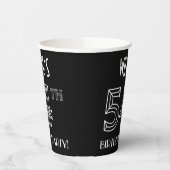 54e verjaardag: Art Deco Style + aangepaste naam Papieren Bekers (Links)