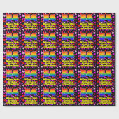 54e verjaardag: Beeldende hartenpatronen, regenboo Cadeaupapier (Vlak)